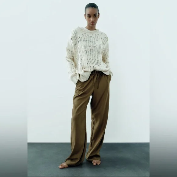 (#56)ZARA Straight Leg Pants - Picture 2 of 10